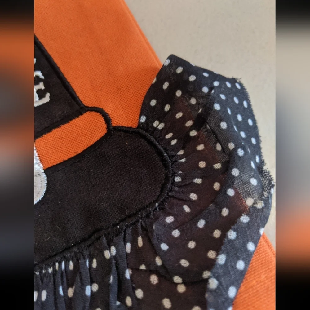 Halloween Vintage Style Kitchen Towel Decor Witchy Spooky Orange Black